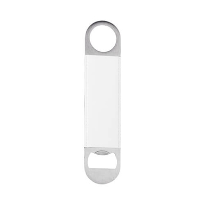 Metal bottle opener made of steel and eco-leather for sublimation and engraving